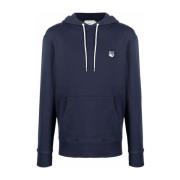 Maison Kitsuné Blå Sweatshirt med Brodyr Blue, Herr