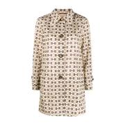 Gucci Nylonöverrock med All-Over Print Beige, Dam