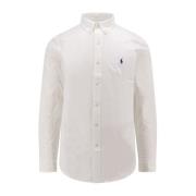 Ralph Lauren Vit Skjorta med Knappad Krage White, Herr