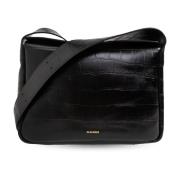 Jil Sander Flap Messenger Liten axelväska Black, Dam