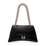 Balenciaga Crush Medium axelremsväska Black, Dam