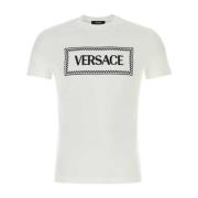 Versace Vit bomull T-shirt White, Herr