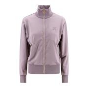 Palm Angels Lila Sweatshirt med Guld Dragkedja Purple, Dam