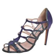 Manolo Blahnik Pre-owned Pre-owned Laeder sandaler Purple, Dam