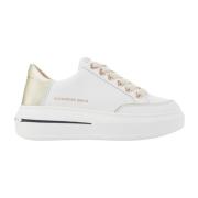 Alexander Smith Lancaster Vita Guld Sneakers White, Dam