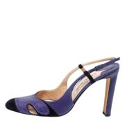 Manolo Blahnik Pre-owned Pre-owned Laeder sandaler Blue, Dam