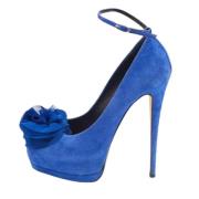 Giuseppe Zanotti Pre-owned Pre-owned Mocka klackskor Blue, Dam