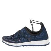 Jimmy Choo Pre-owned Pre-owned Tyg sneakers Blue, Dam