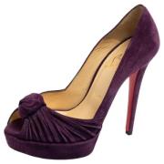 Christian Louboutin Pre-owned Pre-owned Mocka klackskor Purple, Dam