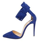 Christian Louboutin Pre-owned Pre-owned Mocka klackskor Blue, Dam