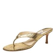 Jimmy Choo Pre-owned Pre-owned Laeder sandaler Yellow, Dam