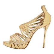 Oscar De La Renta Pre-owned Pre-owned Laeder sandaler Yellow, Dam