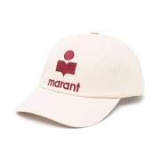 Isabel Marant Rosa Logohatt med Broderad Frontlogotyp Beige, Dam