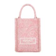 Versace Mini Athena Broderad Handväska Pink, Dam