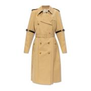 Coperni Bomullstrenchcoat Beige, Dam