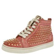 Christian Louboutin Pre-owned Pre-owned Laeder sneakers Orange, Dam