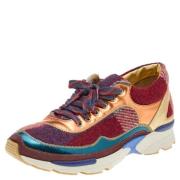 Chanel Vintage Pre-owned Laeder sneakers Multicolor, Dam