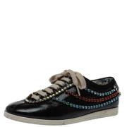 Gucci Vintage Pre-owned Laeder sneakers Black, Dam