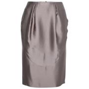 Armani Pre-owned Pre-owned Silke nederdelar Gray, Dam