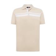 Kiton Kräm- och vit bomullspolotröja Beige, Herr