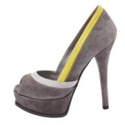 Fendi Vintage Pre-owned Mocka sandaler Gray, Dam