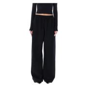 Wardrobe.nyc Semi Matte Track Pant Black, Dam