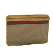 Gucci Vintage Pre-owned Canvas kuvertvskor Beige, Dam