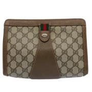 Gucci Vintage Pre-owned Canvas kuvertvskor Beige, Dam