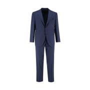 Kiton Klassiskt Ull och Sidenkostym Blue, Herr