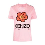 Kenzo Boke Flower Logo T-Shirt Pink, Dam