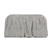 Benedetta Bruzziches Silver Kristall Mesh Clutch Gray, Dam