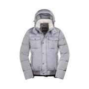 Moorer Hybrid Bomberjacka med Boudin Quilting Gray, Herr