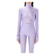 Andamane Elegant High Neck Top Purple, Dam