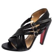 Christian Louboutin Pre-owned Pre-owned Laeder sandaler Black, Dam