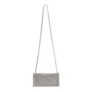 Benedetta Bruzziches Silver Kristall Mesh Clutch med Kristall Axelrem ...