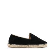 Manebí Svarta Mocka Rund Tå Espadriller Black, Herr