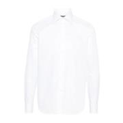 Corneliani Bomullstwill skjorta White, Herr