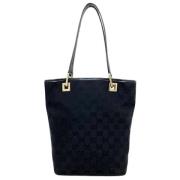 Gucci Vintage Pre-owned Canvas totevskor Black, Dam