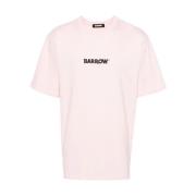 Barrow Rosa Logo Print T-shirts och Polos Pink, Herr