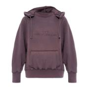 Maison Margiela Hoodie med logotyp Purple, Dam