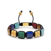 Nialaya Vibrant Dorje Beaded Bracelet Collection Yellow, Herr