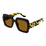 Gucci Svarta solglasögon, stiliga och mångsidiga Black, Dam