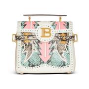 Balmain B-Buzz 23 patchwork läderväska Multicolor, Dam