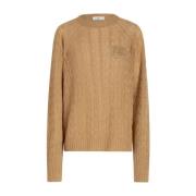 Etro Bruna Sweaters med 3D-effekt Pegaso Broderi Brown, Dam