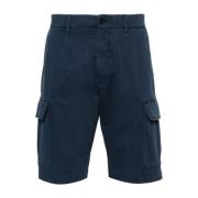 Corneliani Cargo Shorts med Blandad Bomull Blue, Herr