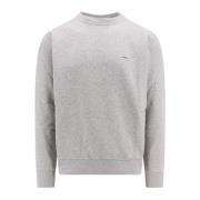 Autry Bomullssweatshirt med logopatch Gray, Herr