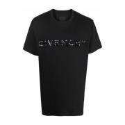 Givenchy Svart Bomull T-Shirt med Logodetalj Black, Herr