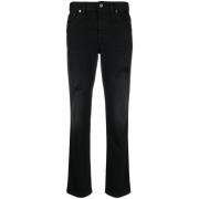 Just Cavalli Svarta high-rise straight-leg jeans Black, Dam