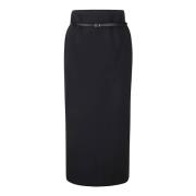 16Arlington Delta Maxi Kjol med Läderbälte Black, Dam