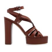 Casadei Betty plattformsandaler Brown, Dam